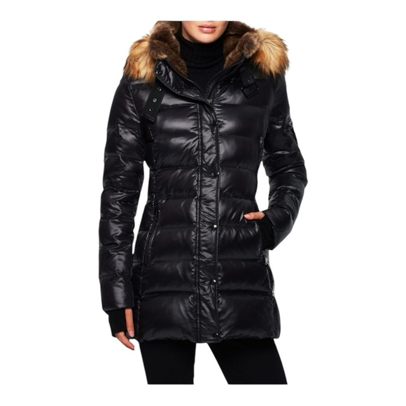 S13 Faux Fur Trim Down Puffer Jacket - Picture 7 of 7